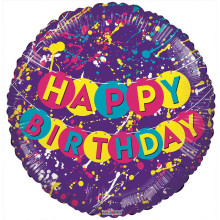 بالون عيد ميلاد نقاط دهانات 18 إنش