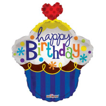 22 inch CUPCAKE BIRTHDAY WITH HEART SHAPE 22 inch CUPCAKE BIRTHDAY WITH HEART SHAPE