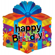 بالون عيد ميلاد شكل بوكس هدية 18 إنش بالون عيد ميلاد شكل بوكس هدية 18 إنش