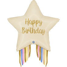 بالون عيد ميلاد مع خيوط ملونة 32 إنش بالون عيد ميلاد مع خيوط ملونة 32 إنش