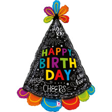 38 inch Birthday Hat Doodles Foil balloon 38 inch Birthday Hat Doodles Foil balloon
