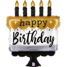 بالون عيد ميلاد شموع ميتاليك 37 إنش بالون عيد ميلاد شموع ميتاليك 37 إنش