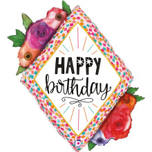 38 inch Pink Confetti Diamond Foil balloon 38 inch Pink Confetti Diamond Foil balloon