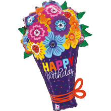 34 inch Bold Blooms birthday Bouquet Foil balloon 34 inch Bold Blooms birthday Bouquet Foil balloon