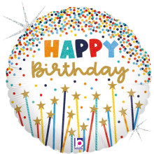 18 inch Birthday Star Candles balloon 18 inch Birthday Star Candles balloon