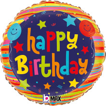 18 inch Birthday Balloons & Stars balloon 18 inch Birthday Balloons & Stars balloon