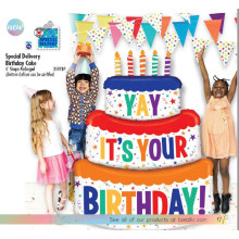 بالون عيد ميلاد كيكة 120 إنش بالون عيد ميلاد كيكة 120 إنش