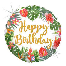 18 inch Tropical Birthday balloon 18 inch Tropical Birthday balloon
