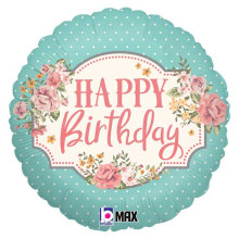 18 inch Vintage Birthday balloon