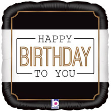 بالون عيد ميلاد مخطط اسود وابيض 18 إنش بالون عيد ميلاد مخطط اسود وابيض 18 إنش