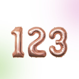 16 inch Rose Gold Numbers Balloons