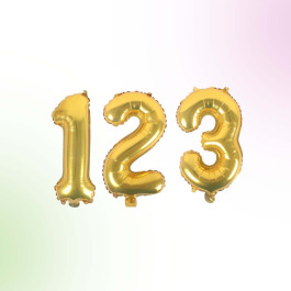 16 INCH GOLD NUMBERS BALLOONS PARTIES KING