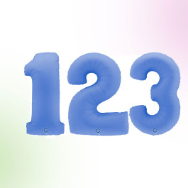 بالونات ارقام سماوي لوتس كبير