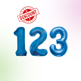 16 inch Blue  Numbers Balloons