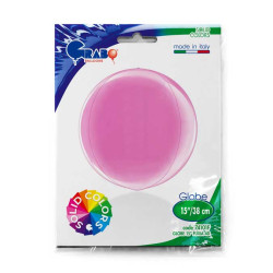 15 inch Globe Fuxia 4D Foil Balloons