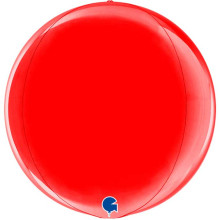 15 inch Globe Red 4D Foil Balloons 15 inch Globe Red 4D Foil Balloons