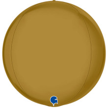 15 inch Globe Satin Gold 4D Foil Balloons