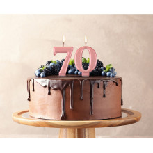 شمعة عيد ميلاد لماع روزقولد رقم 7 شمعة عيد ميلاد لماع روزقولد رقم 7