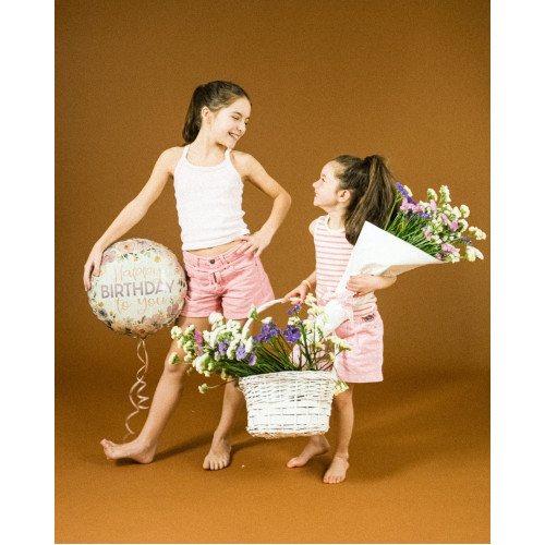 18 inch Floral Watercolor Birthday balloon 18 inch Floral Watercolor Birthday balloon