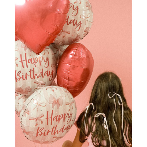بالون عيد ميلاد فيونكة وردي 18 إنش بالون عيد ميلاد فيونكة وردي 18 إنش