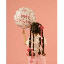 18 inch Heart Glitter Holographic Fuxia Foil Balloons