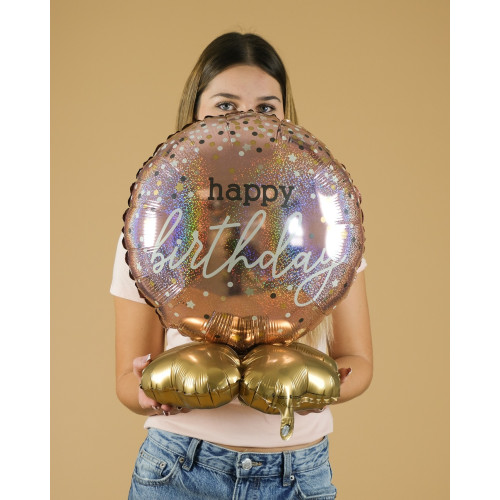 18 inch Rose GoldConfetti B Day balloon 18 inch Rose GoldConfetti B Day balloon