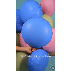 18 inch Sweetie Heart Soft Matte Lotus Blue balloon