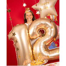 32 inch Starburst Birthday balloon