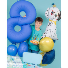 40 inch Number 0 Soft Matte Lotus Blue balloon