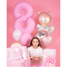 بالون وردي ساكورا كبير رقم 9 مقاس 40 إنش