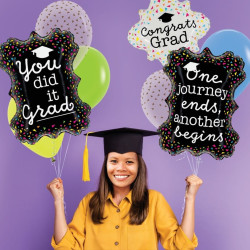 34 inch Neon Grad Frame Foil balloon