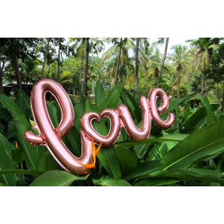 47 inches Rose Gold Love Script Foil balloon