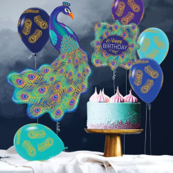 بالون عيد ميلاد رسمه طاووس 18 إنش