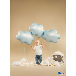 30 inch Cloud Satin Pastel Blue Foil balloon