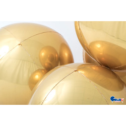 11 inch Globe 11inc Gold 4D Foil Balloons