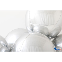 11 inch Globe 11inc Silver 4D Foil Balloons
