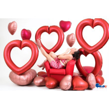 41 inch Linky Heart Satin Red Foil Balloons 41 inch Linky Heart Satin Red Foil Balloons