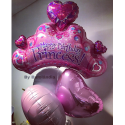 34 inch Happy Birthday Tiara balloon