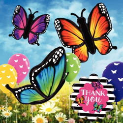 46 inch Radiant Butterfly Blue Foil balloon