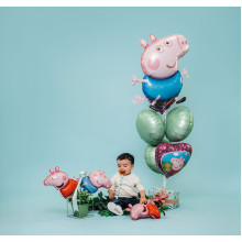18 inch Peppa Pig Teddy Foil Balloons 18 inch Peppa Pig Teddy Foil Balloons