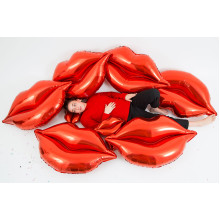 39 inch Glitter Lips Foil balloon