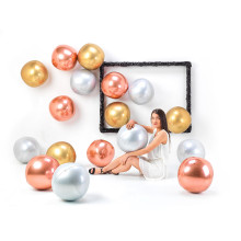 15 inch Globe Satin White 4D Foil Balloons