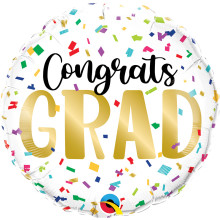 18 inch CONGRATS GRAD COLOR CONFETTI balloon 18 inch CONGRATS GRAD COLOR CONFETTI balloon