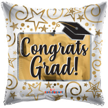 18 inch PR Grad Gold Square Mt Balloons 18 inch PR Grad Gold Square Mt Balloons