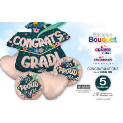 PR GRAD CAP WITH FLOWERS BOUQUET Balloons