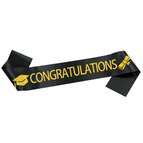 وشاح تخرج بعبارة congratulations
