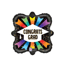 18 inch Congrats Grad Ribbon Foil balloon 18 inch Congrats Grad Ribbon Foil balloon