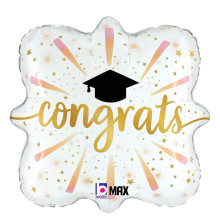 18 inch Congrats Grad Fireworks Foil balloon 18 inch Congrats Grad Fireworks Foil balloon