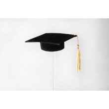 قبعة تخرج قطيفة اسود مقاس كبير