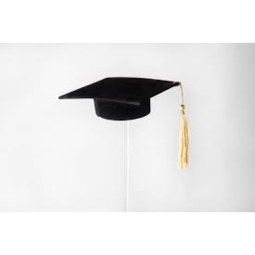 قبعة تخرج قطيفة اسود مقاس اطفال